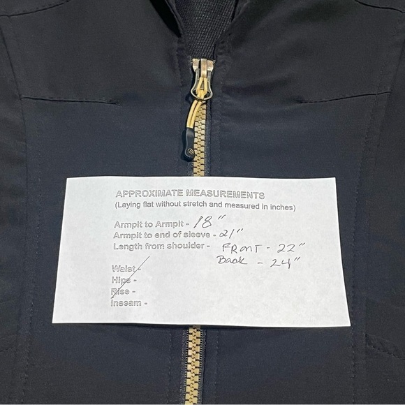 Rare Style MPG Active Black Collared V-Neck Zip Up Workout Jacket Pockets - Picture 16 of 16